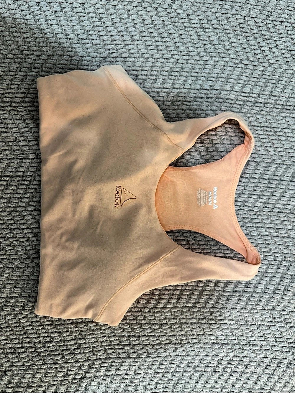 Reebok pink coral sport bra